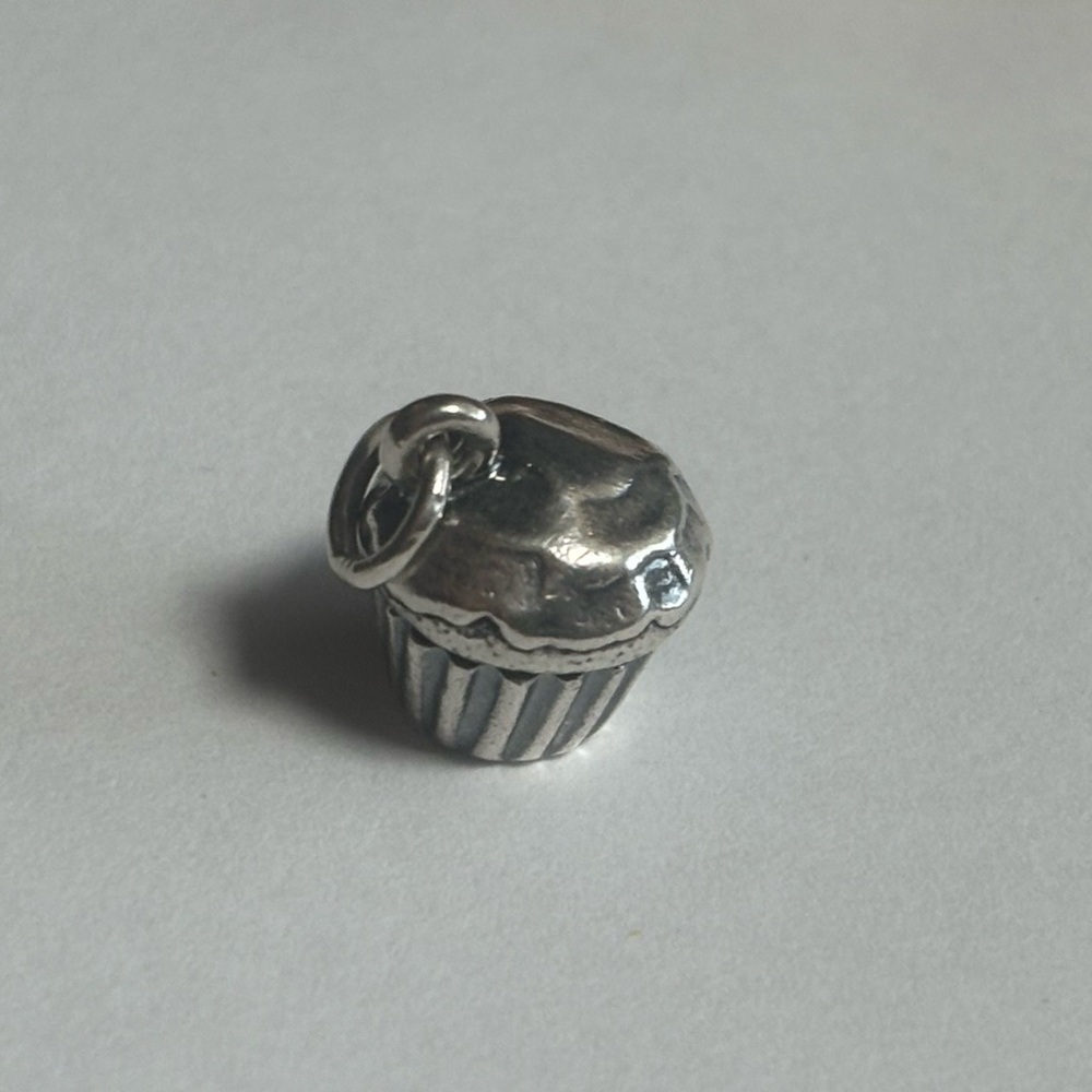 James Avery RETIRED Cupcake Charm. Sterling  Silver Stamped. $50